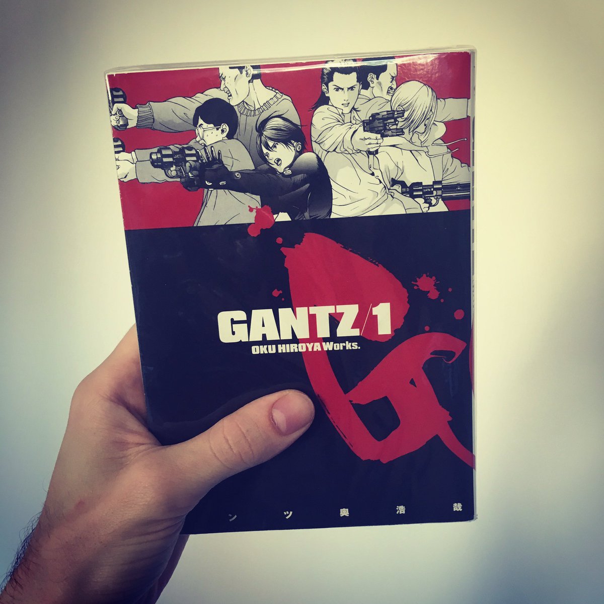 WorldGantzers's tweet photo. Best #ThrowbackThursday with #GANTZ volume 1, where it all started! Thanks again @hiroya_oku! #TBT https://t.co/quCoN7VUG9