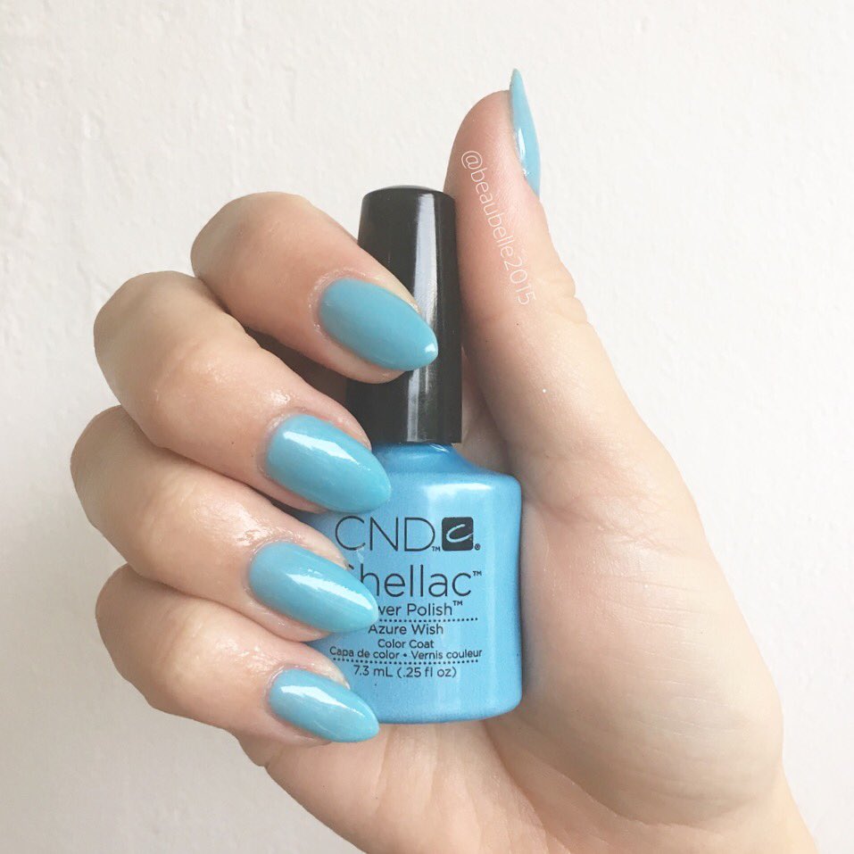 beaubellesalon's tweet photo. Gorgeous #AzureWish #Shellac #BeauBelle #NOTD #NailsOfInstagram #BeautifulNails @CNDWorld https://t.co/4qejvFGpyN