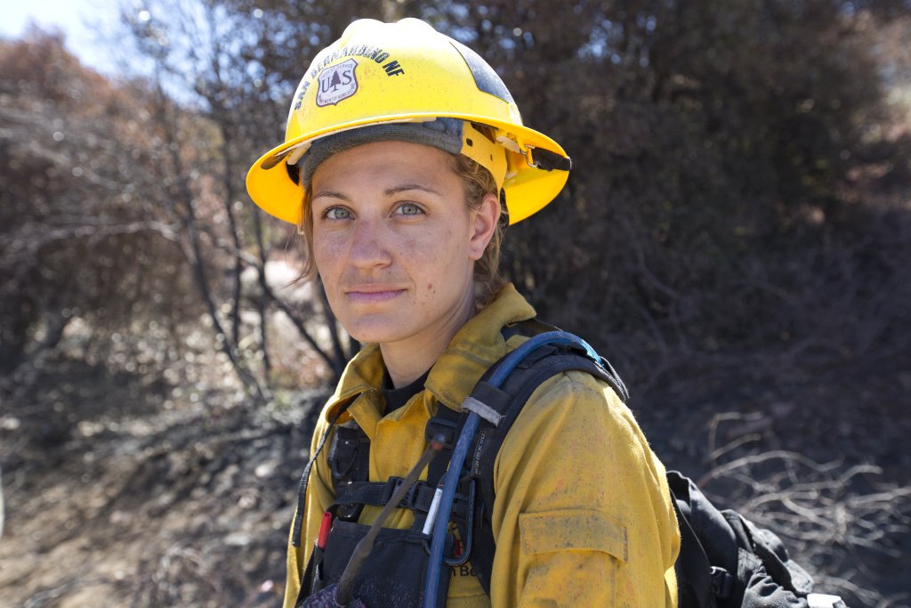 KPCC's tweet image. Witness one rookie firefighter's baptism by fire retardant kp.cc/2aP932i