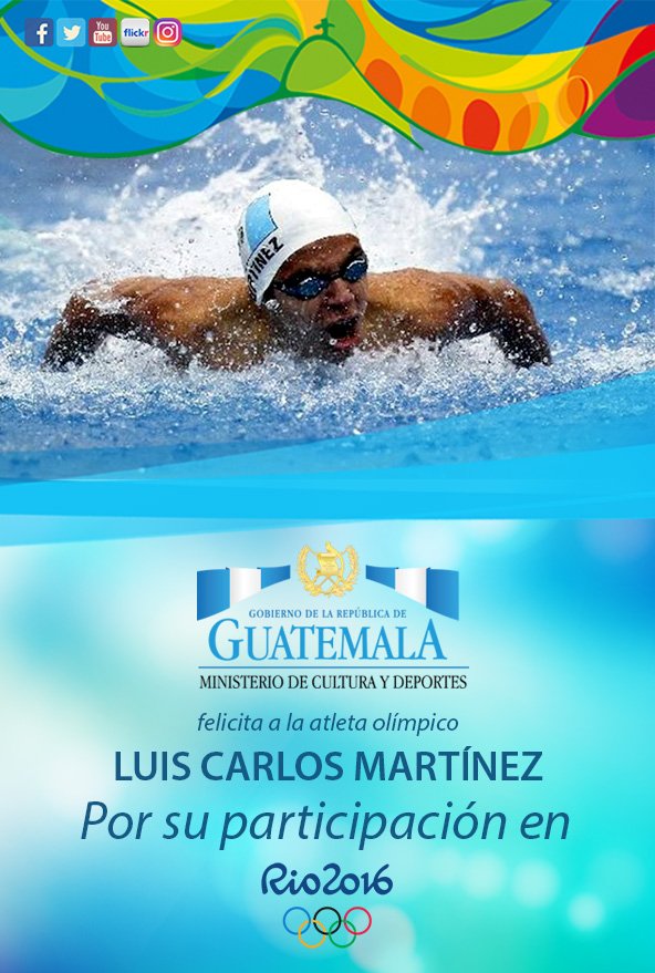 Excelente participación Luis Carlos Martínez, el mejor latinoamericano en #Rio2016  ¡Orgullo Guatemalteco!