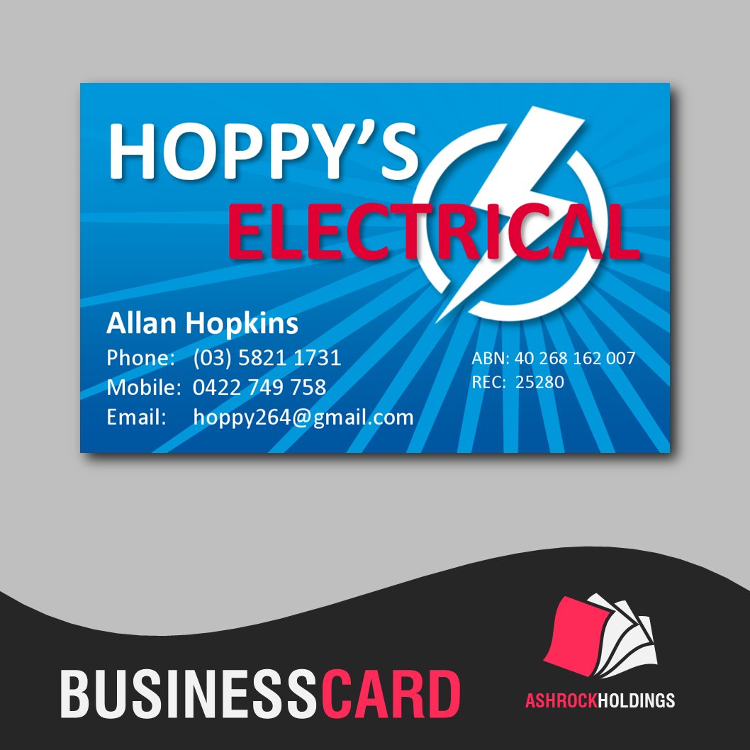 AshrockPrint's tweet photo. Hoppy's Electrical - https://t.co/aKo5q0RQ18 

#businesscard #electrical #electrician #familybusiness https://t.co/CplAGX9ONe