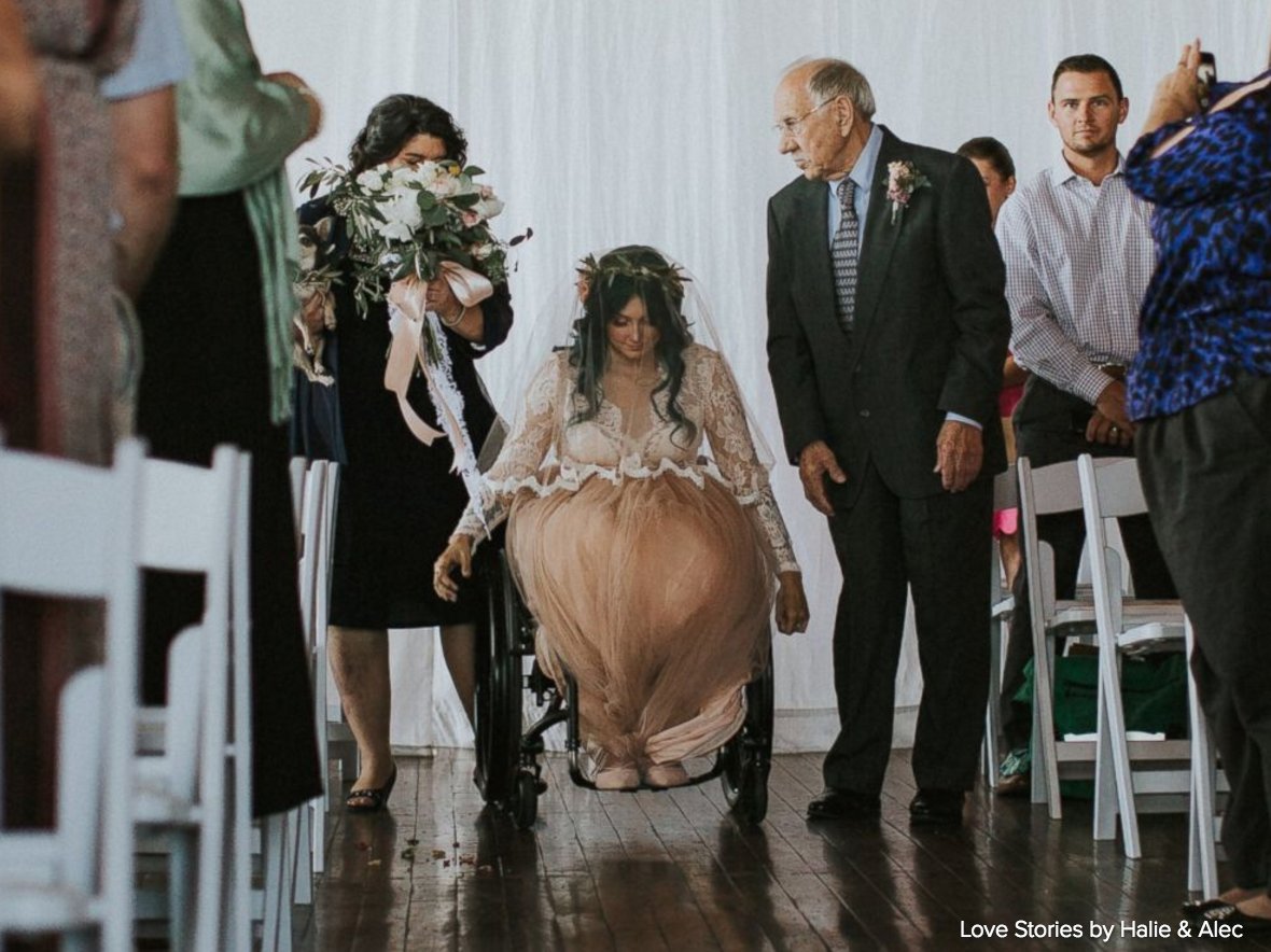 Paralyzed Bride Able To Walk Down The Aisle On Wedding Day After