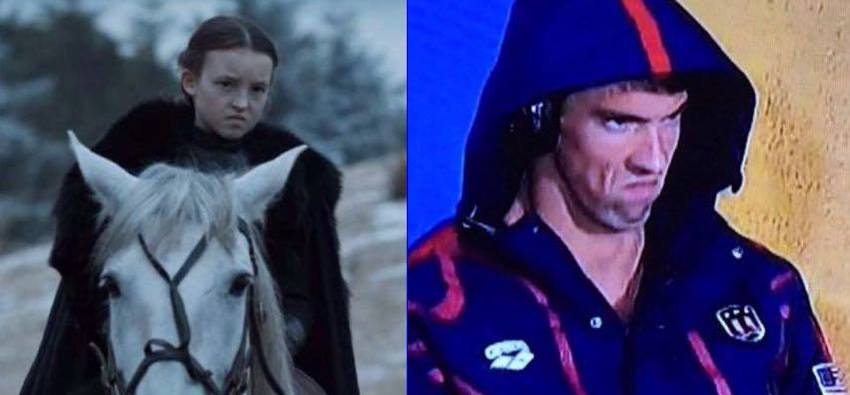 Who would win in a stare-off?

Rt for Lyanna Mormont
Like for Michael Phelps