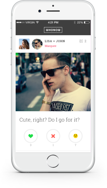 whonowapp's tweet photo. Ever wonder what your friends are thinking about your new hotty??? https://t.co/Uyer5NqhCs