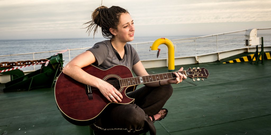 MercyShipsCA's tweet photo. Music is often heard on deck 7 during the sail. We look forward to reaching Cotonou and all that's to come! #MSBenin https://t.co/o8PQa9GXp3