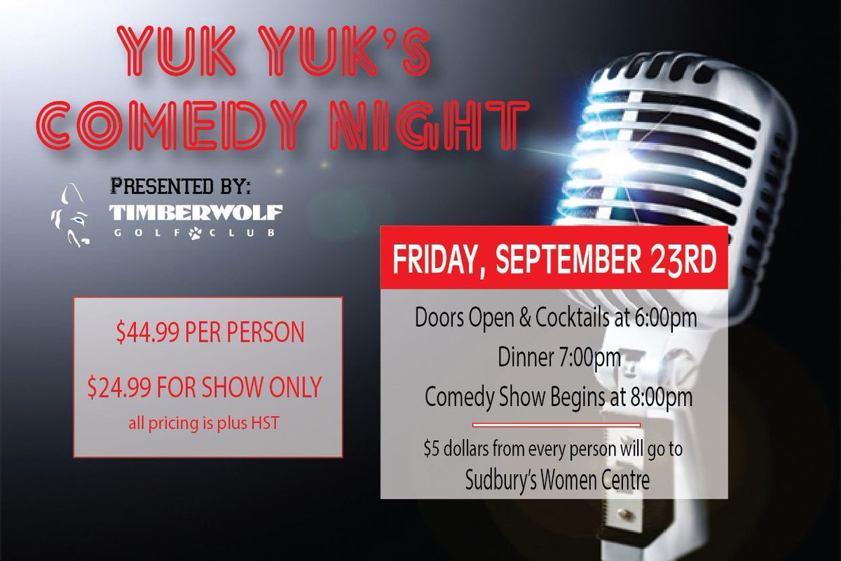 Guaranteed to have you laughing all night long: timberwolfgolf.com/yuk-yuks-comed…