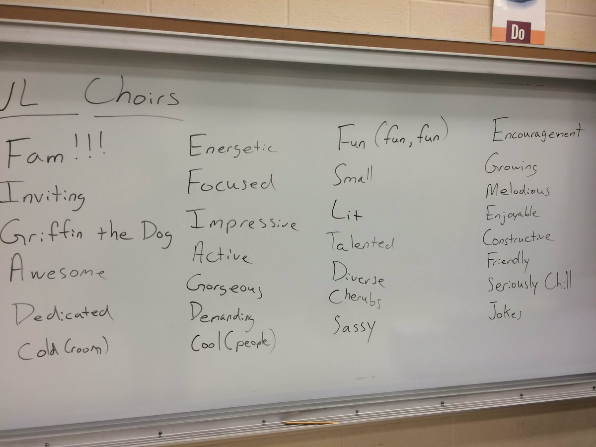 WL_Choirs's tweet photo. Here's what we learned on the first day. #SomethingIsBuilding https://t.co/JE3T0Mtinh