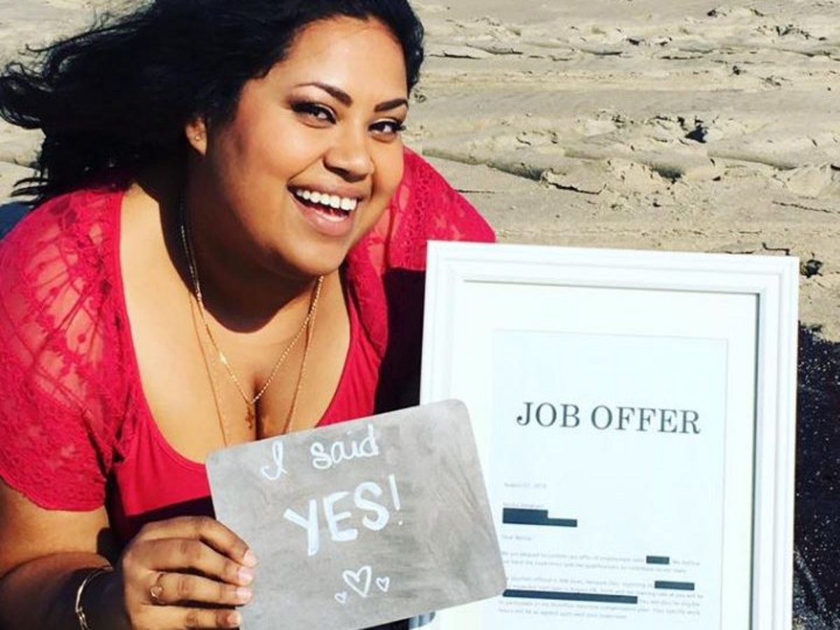 Woman Dream Job Woman Poses Hilarious Engagement Style