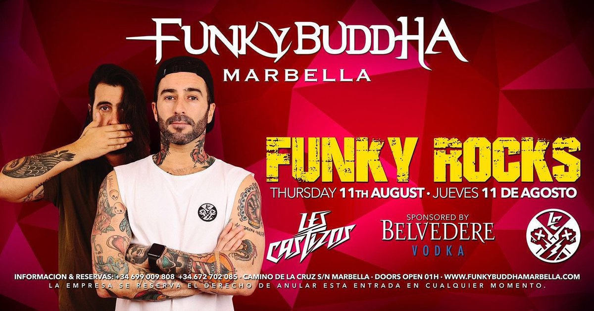 FunkyMarbella's tweet photo. #Marbella is buzzing for #FunkyRocks @FunkyMarbella. Every #Thursday the club goes down. JOIN US TONIGHT ! #Marbs https://t.co/qt004m7gyS