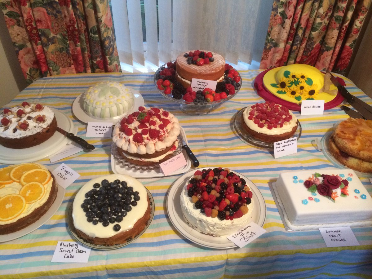 Great selection of yummy cakes for our Garden Party event tonight #Harborough