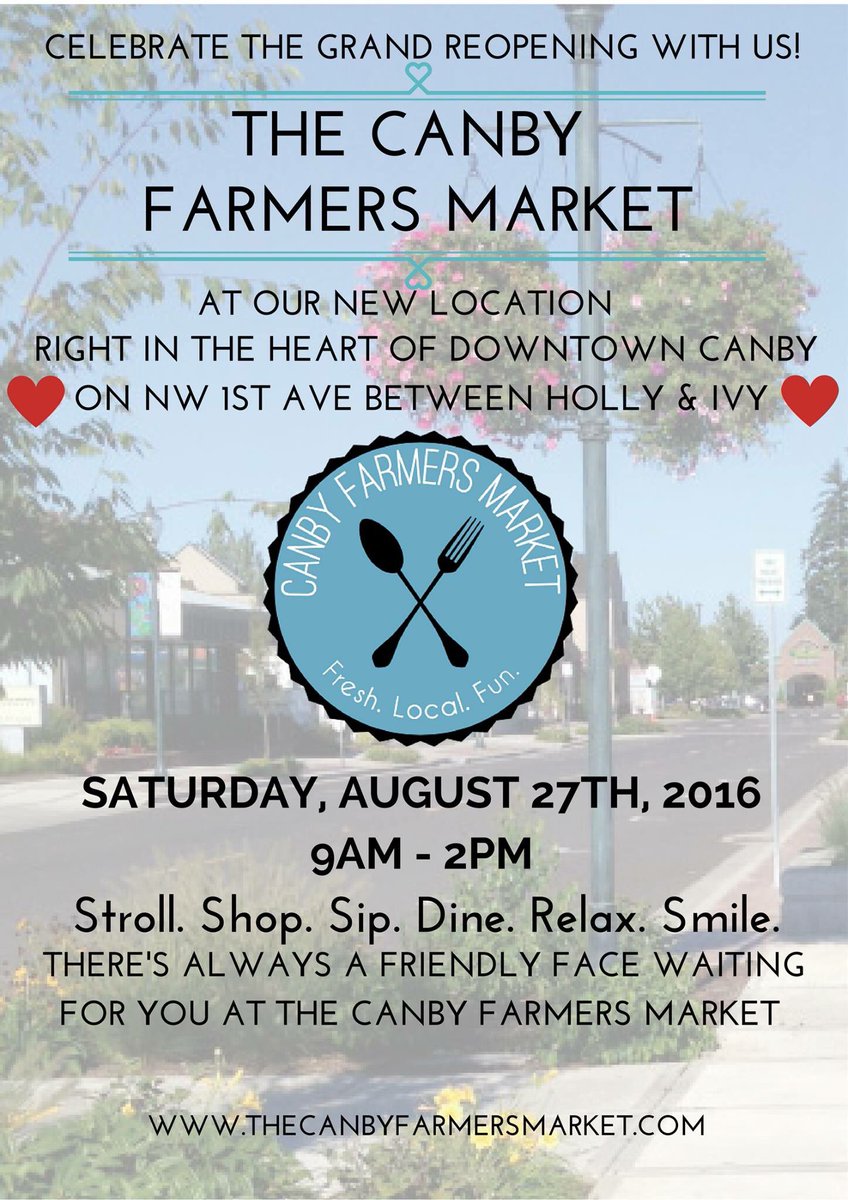 Come see us at our Grand Reopening in downtown Canby on 8/27!