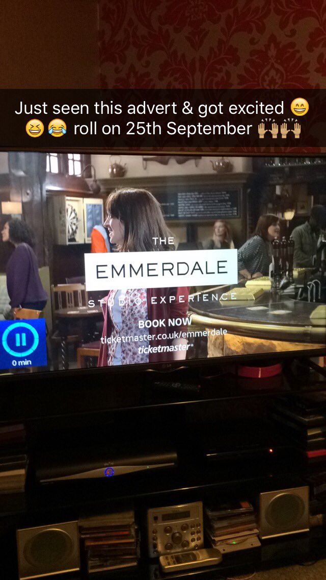 LyndseyFitz's tweet image. I Literally squealed when I seen this advert can't wait to go 😄😆😂 @emmerdale #Emmerdale #studioexperience