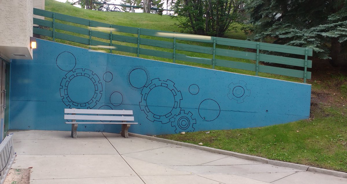 While I was on holidays, prep work started on the mural! Come see the finished product take shape on Aug. 27!