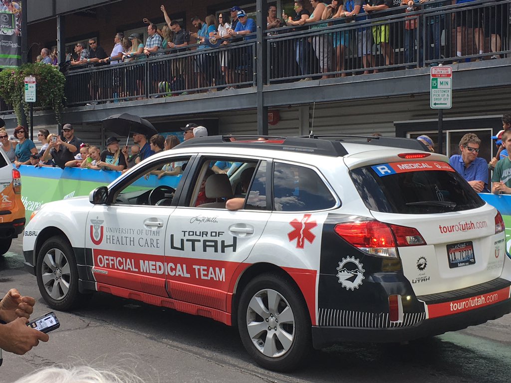 ruedudome's tweet photo. @UofUHealthCare Another great year as official medical team @TourofUtah #tou16. Great to partner with LHM Sports! https://t.co/PCWNNA2oWH
