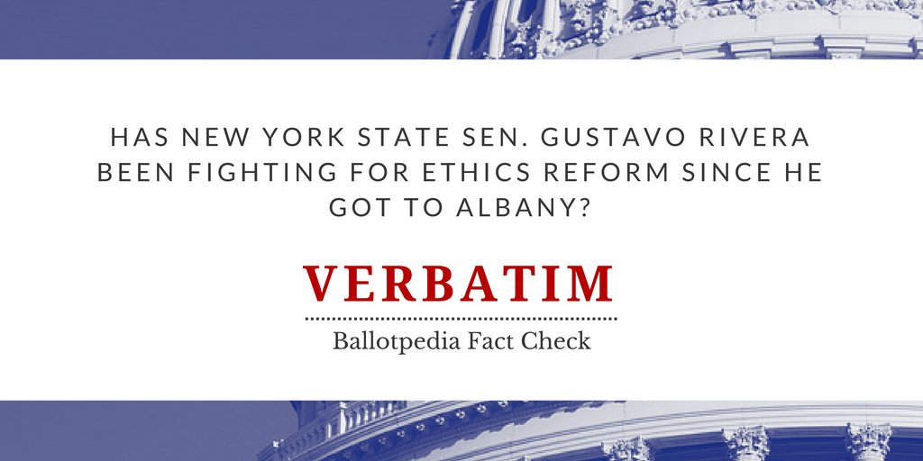 ballotpedia's tweet photo. Has @NYSenatorRivera been fighting for ethics reform since he got to Albany? #LearnWithBP https://t.co/dQzwFOU2a6 https://t.co/Oz1GXRwKuZ