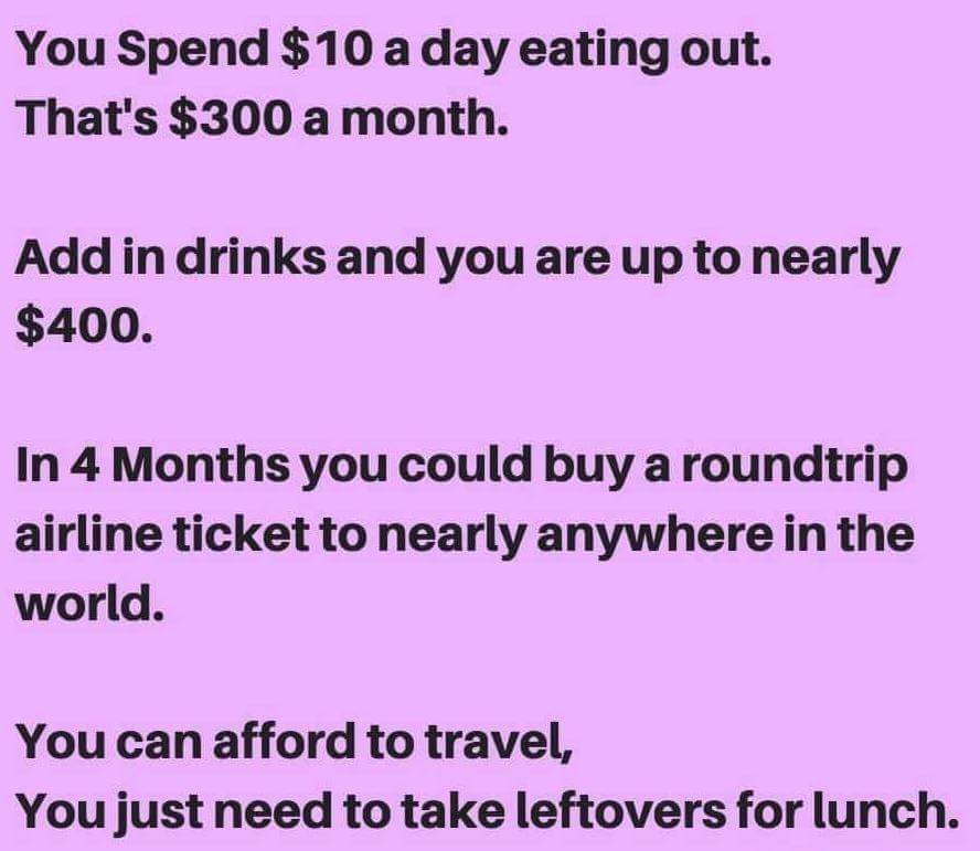 char_nett's tweet photo. #bringleftovers  #saveallchange 
#savetotravel https://t.co/XTWKyYXcbs