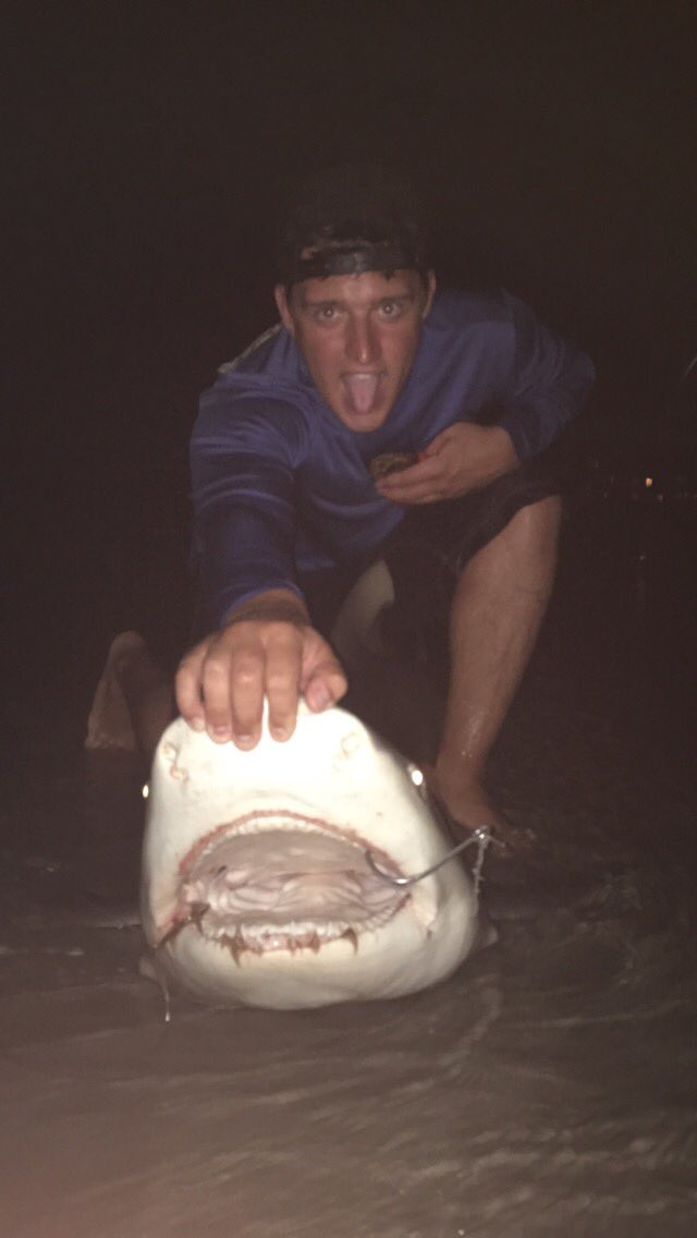 Fisherman_Forum's tweet photo. Open wide!! 7 footer from the beach. Check out Facebook and snapchat to see the fight!! https://t.co/ZjLl4ZuuwC