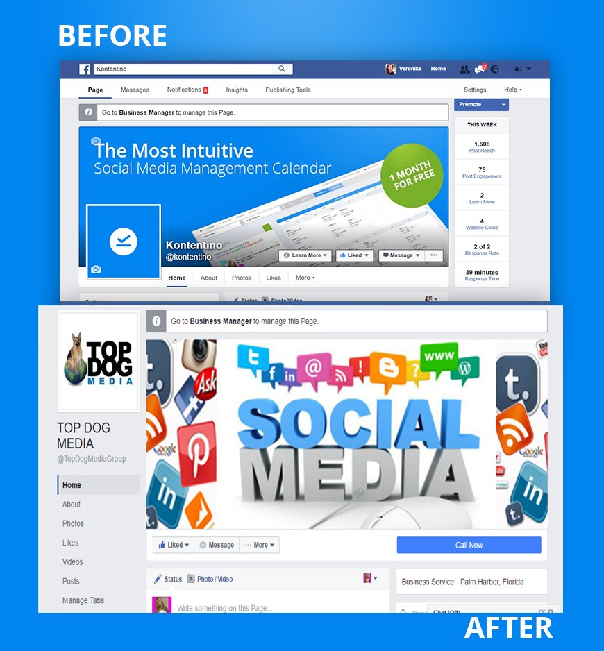 TDMediaFl's tweet image. We love the #FacebookBusinessPages Update! Check out the before &amp;amp; after. What do you think?  #TOPDOGMEDIA