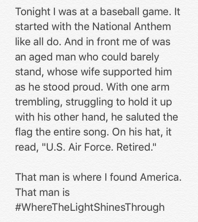 mikerapak's tweet photo. @jonforeman 🇺🇸 who are you underneath the 🔴🔵&amp;⚪️? I might have seen a piece tonight. #WhereTheLightShinesThrough https://t.co/EyqjoFqOO4
