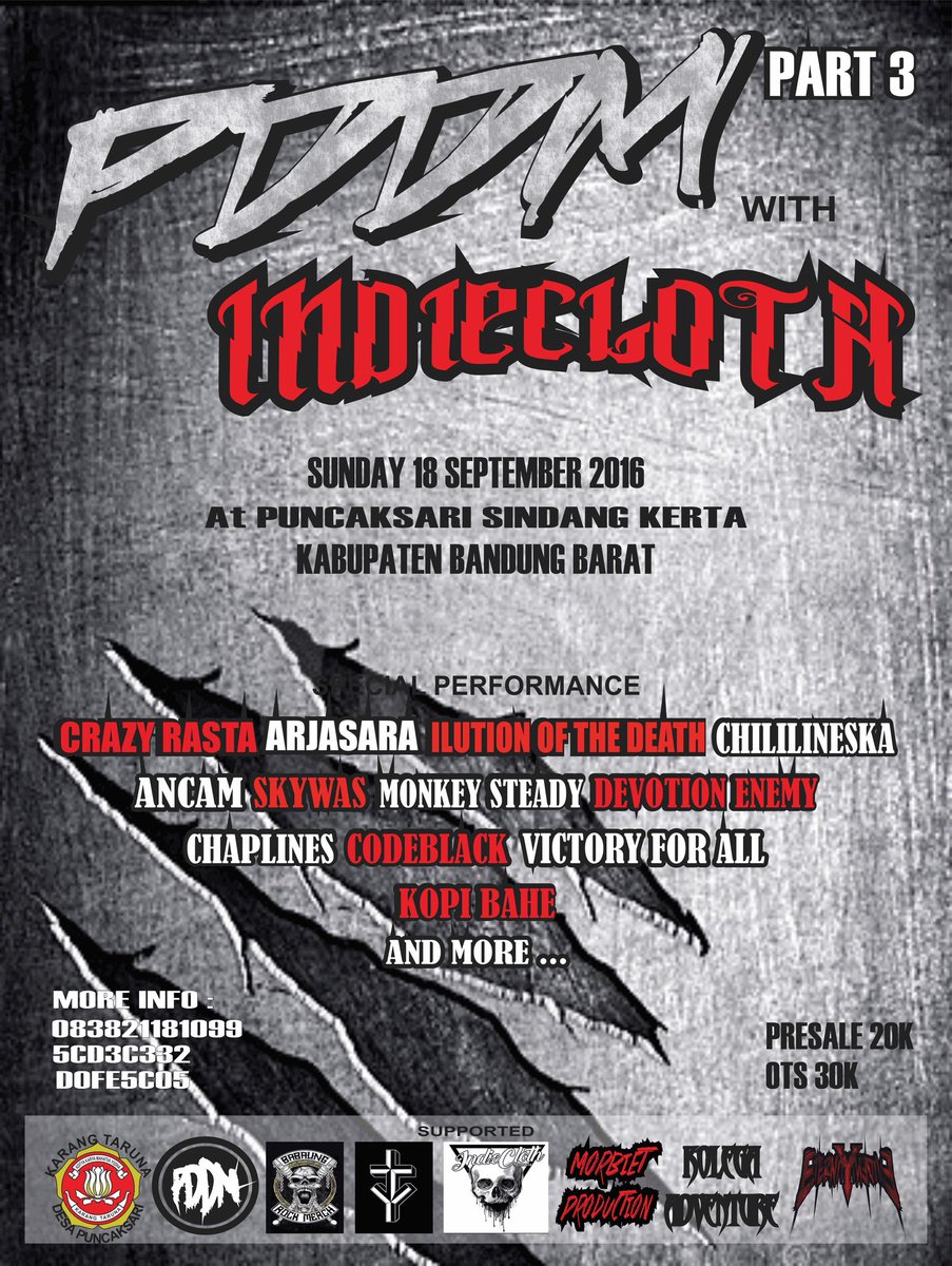 PDDM part 3 w/indiecloth . 18sep 2016 At puncaksari kbb w/ @CRAZYRASTA_INDO ARJASARA etc....