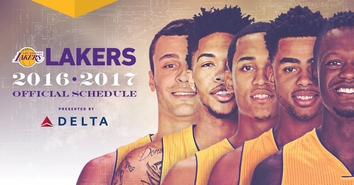 Here it is folks!! The 2016-17 Lakers Schedule, presented by <a href="/Delta/">Delta</a>!!  nba.com/lakers/schedule

#GoLakers