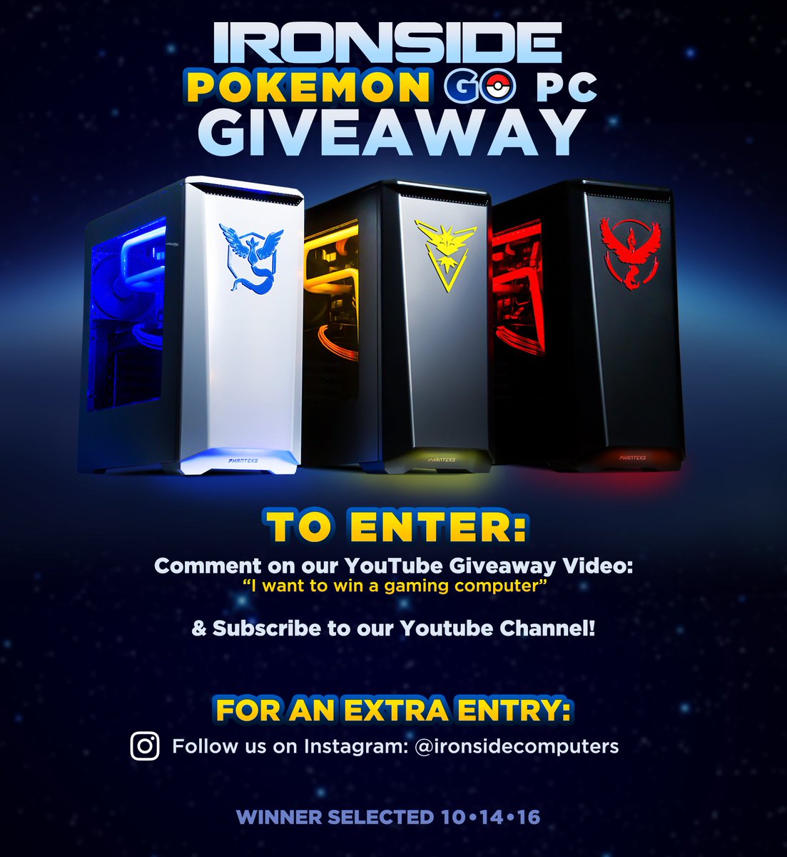 IronsidePC's tweet photo. We're giving away another gaming computer with a Pokémon twist!!! Check out our video: https://t.co/3M95iA3zIZ https://t.co/uZ16W74R4j