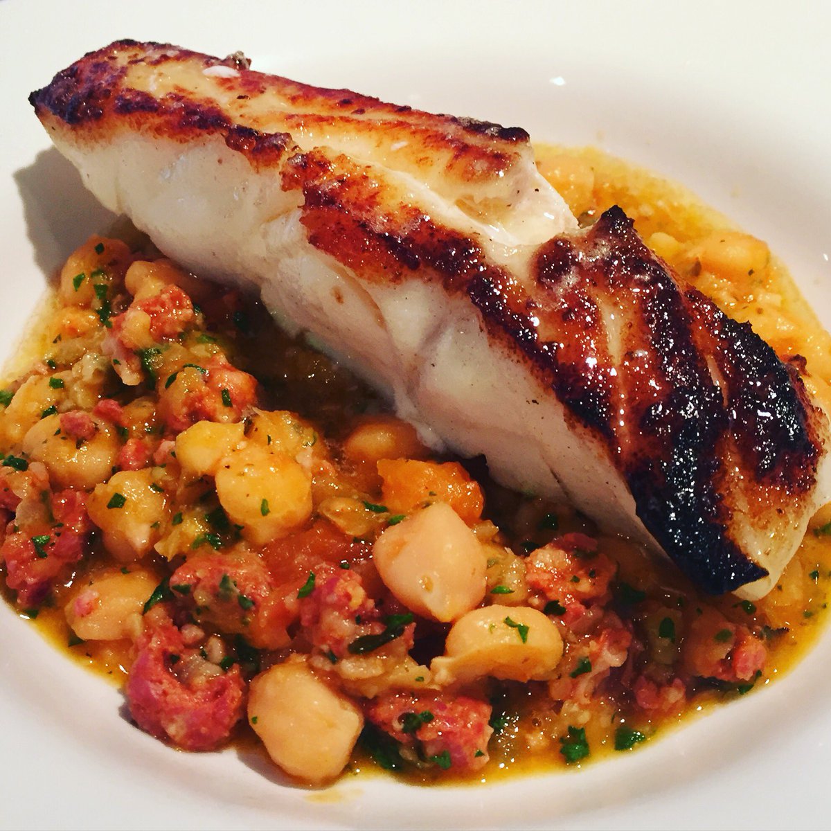 Cod,chickpea,chorizo #tasteofspain #tapas #Whitstable #kent