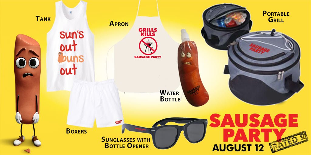 Follow us &amp; #RT by 8/19/16 for a chance to win a #SausagePartyMovie prize pack! Get Tix: bddy.me/2blemul