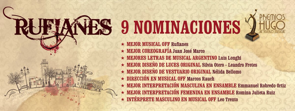 #PremiosHugo <a href="/RufianesObra/">Rufianesobra</a> 9 Nominaciones <a href="/WePrensa/">We Prensa</a> <a href="/MarcosRauch/">Marcos Rauch</a> <a href="/Juan_Jose_Marco/">Juanjo Marco</a> <a href="/EmmaRobredo/">Emma Robredo Ortiz</a> @Romimoshion
