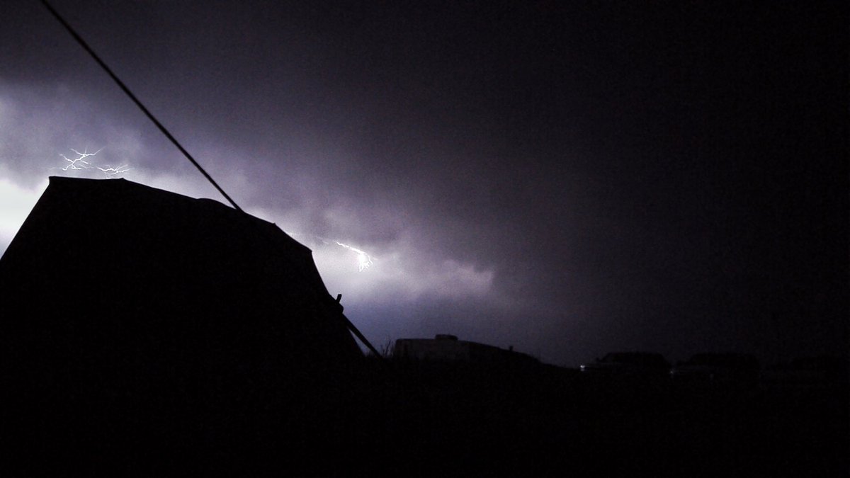paleeoguy's tweet photo. CRACK! One of my favorite moments from #SADP2016: @ianm222 sleeping soundly beneath the storm. https://t.co/huMScGv1Ky