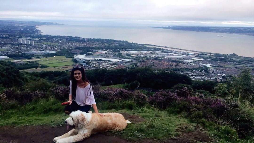 MelCoughlan's tweet photo. Great evening climbing cavehill with these two 💪👣🐾 not as easy as I thought but the views from the top are worth it😍 https://t.co/lollYyZIvK