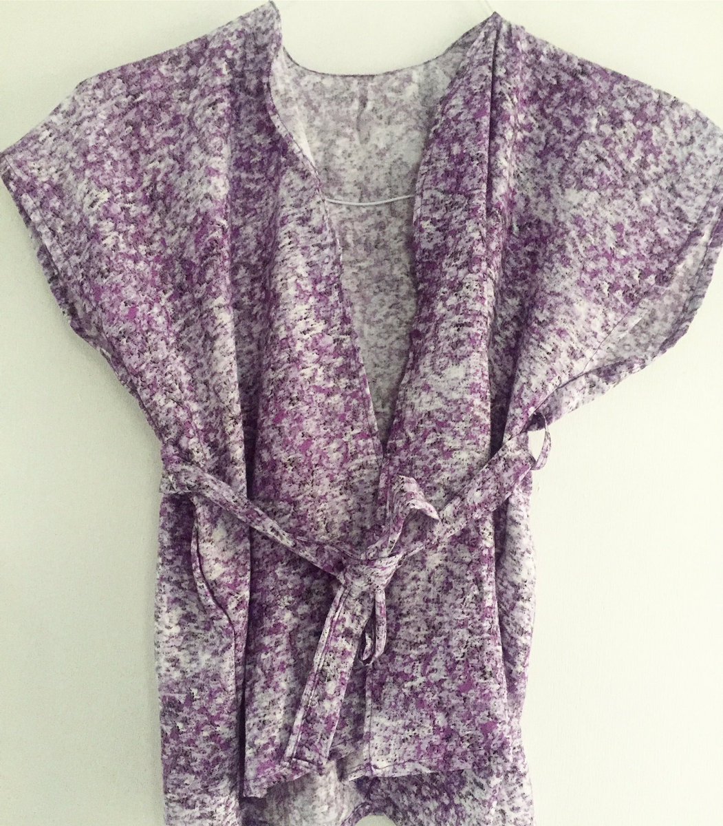 ToTheRoot's tweet photo. Pretty #violet #floral #kimono ready to go to it's new home https://t.co/le7N2CIJf7