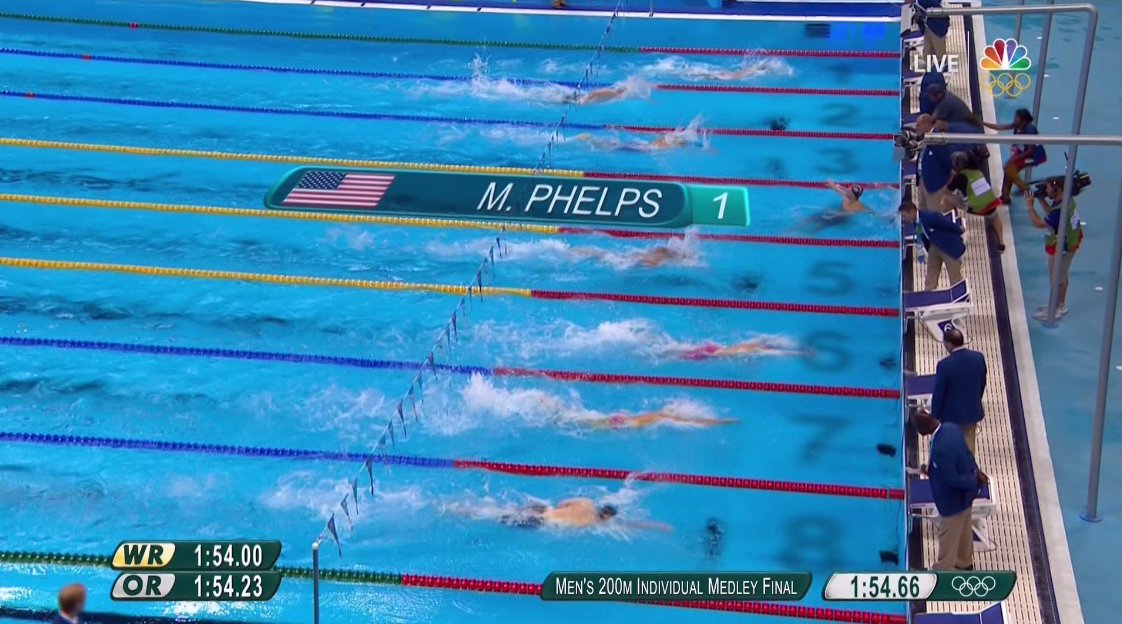 Phelps se durmió una siesta mientras el resto terminaba la carrera. En el medio ganó otra medalla de oro.