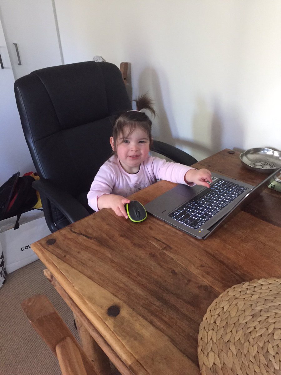 tobyriskIT's tweet photo. Working from home, starting 'em young! #capitalreporting #cute https://t.co/BdQSWTycYU
