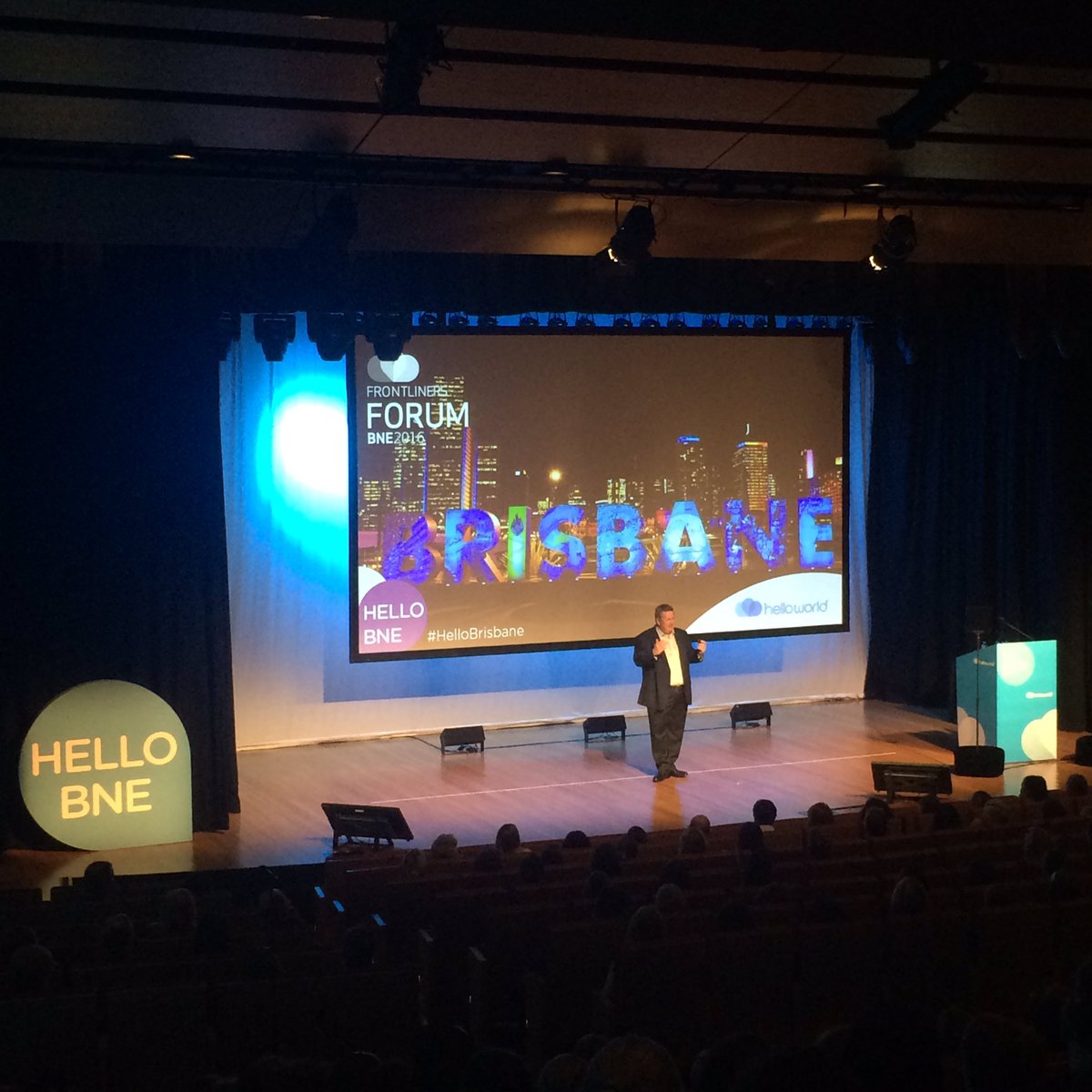 jesscruises's tweet photo. @helloworldau CEO Andrew Burns officially opens Frontliners Conference 2016 #hellobrisbane https://t.co/HIiXD4KkBZ