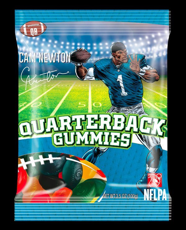 QBGummies's tweet image. It's #candykickoff time! #CamNewton and the #Panthers take the field! #qbgummies #fancandy