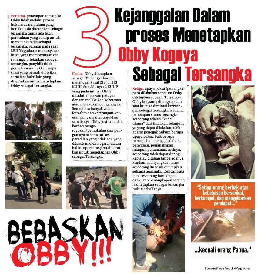 Jerat aparat yg msh tersisa pasca pengepungan Asrama Mahasiswa Papua 15 juli lalu. Persiapan solidaritas: mention.