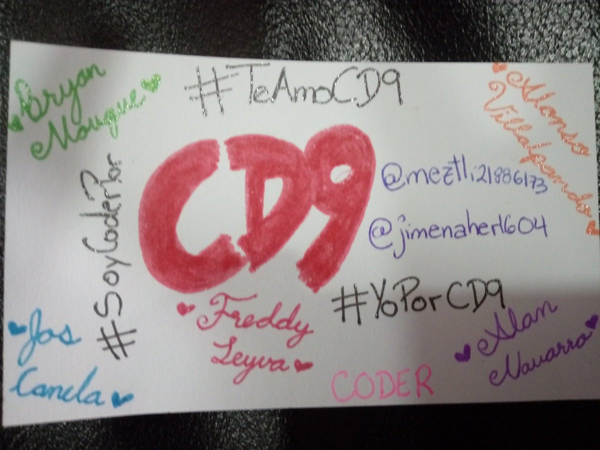 meztli21886173's tweet photo. Los amamos #TeAmoCD9 #YoPorCD9 #SoyCoderPor @meztli21886173 @jimenaher1604 @CD9 https://t.co/HvivxnzsXE