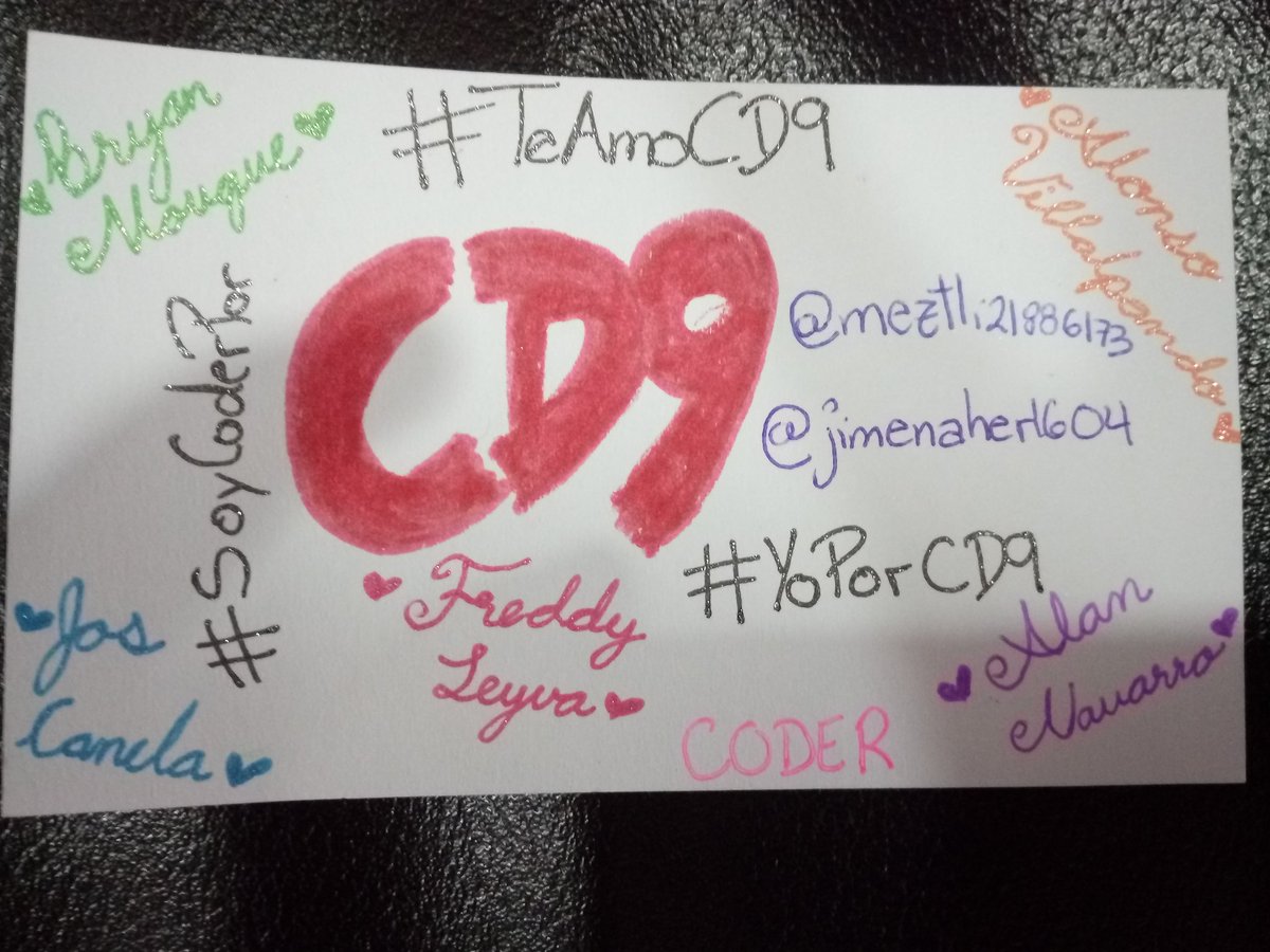 meztli21886173's tweet photo. Los amamos #TeAmoCD9 #YoPorCD9 #SoyCoderPor @meztli21886173 @jimenaher1604 @CD9 https://t.co/HvivxnzsXE