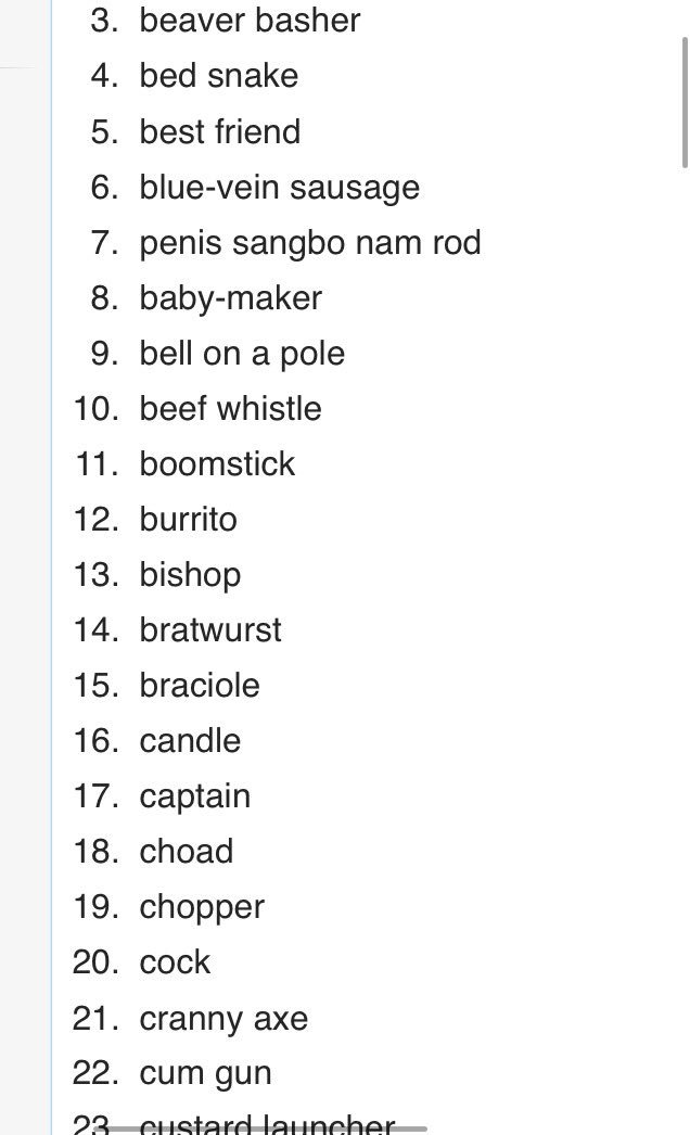 Synonyms For Penis 104