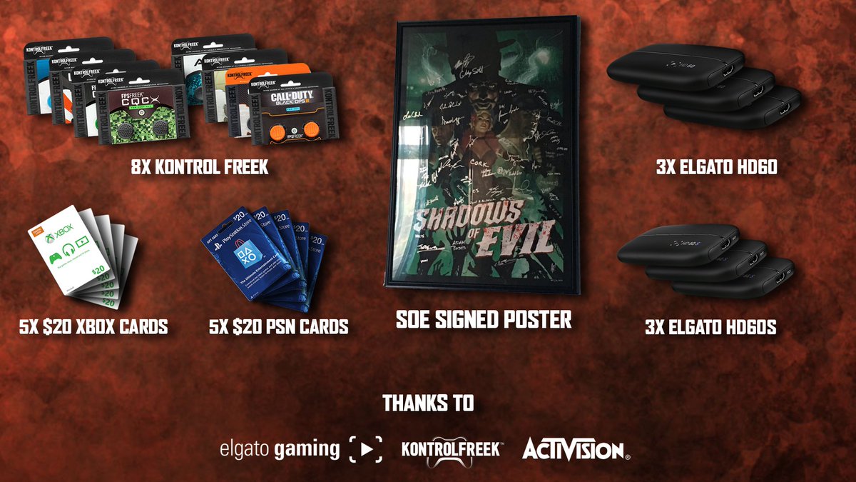 OfficialEE4C's tweet photo. Oh yeah, we forgot the big one.

Here are you #EE4C raffle prizes! Donate any amount and be entered to win these! :) https://t.co/15wdLtZSEk