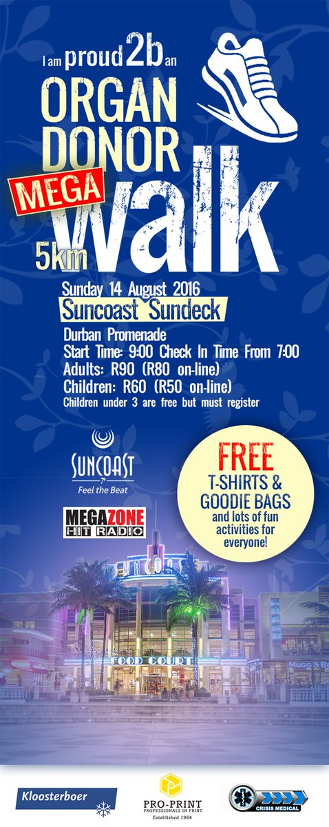 Organ Donor Walk - for more info: odf.org.za