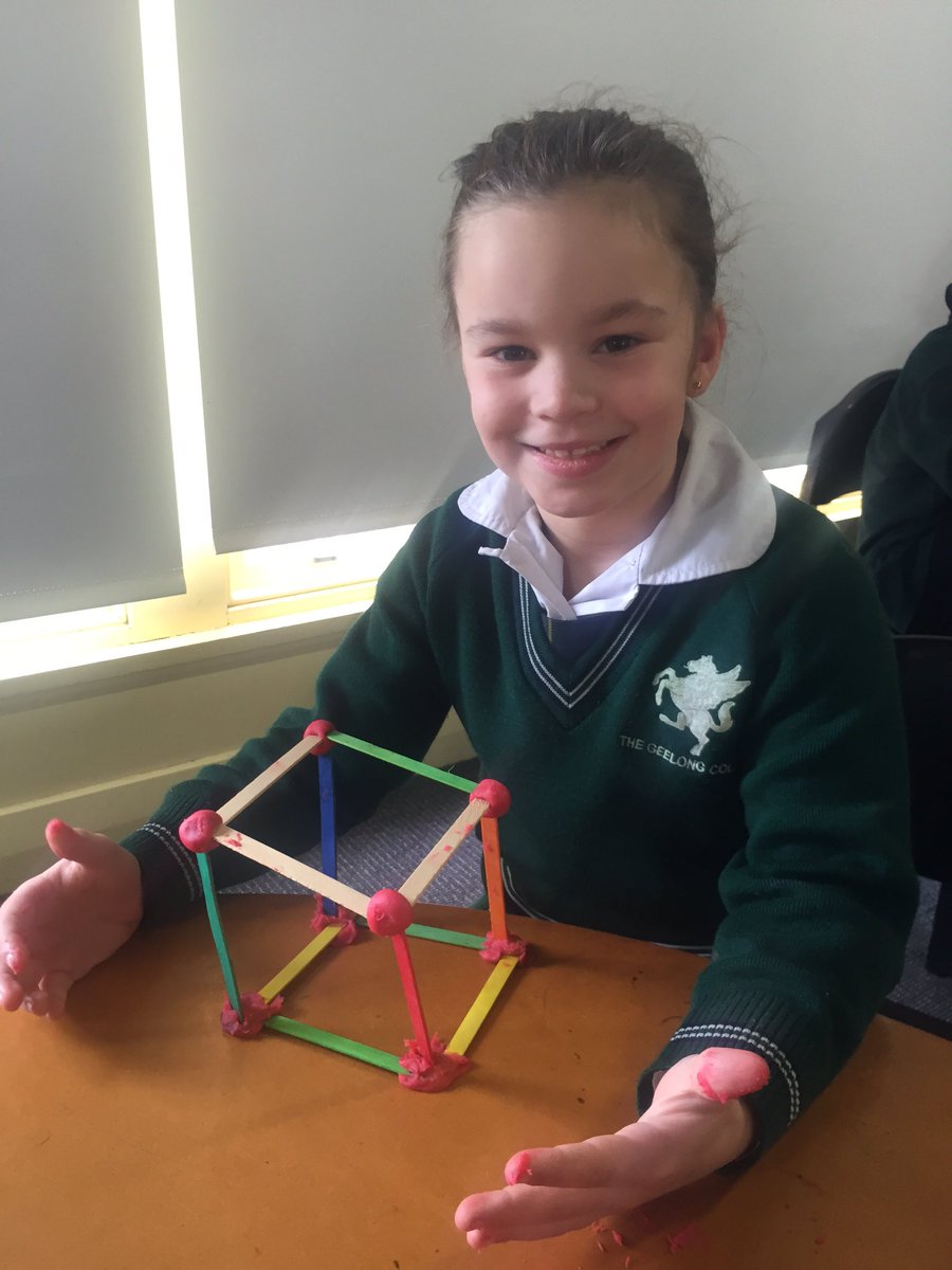 TGCOneA's tweet photo. "My cube has 6 faces and each face has 4 edges. It also has 8 vertices (another word for corner points)" -Gabriel https://t.co/dkdLzLSIbd