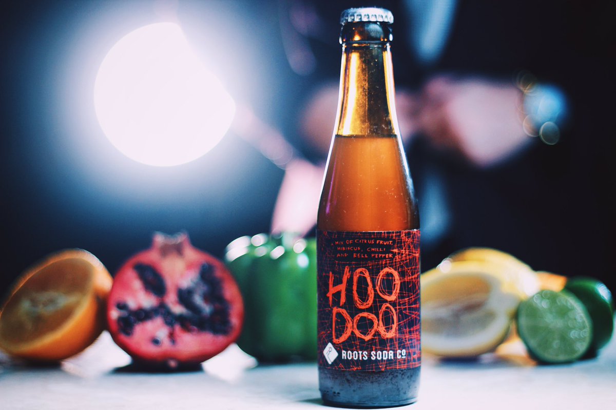 REVIEW: <a href="/RootsSoda/">Roots Soda Co.</a> Hoodoo. Sweet. Tangy. Savory. Spicy. Orange, lime, pomegranate &amp; chili. Fivestarsoda.com