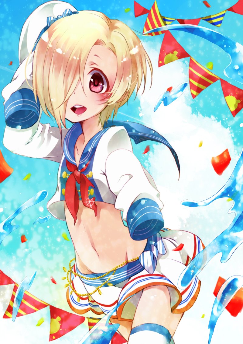 白坂小梅 「サマカニ衣装を小梅ちゃんに着てもらった…(*'ω`*) 」|あずましろのイラスト