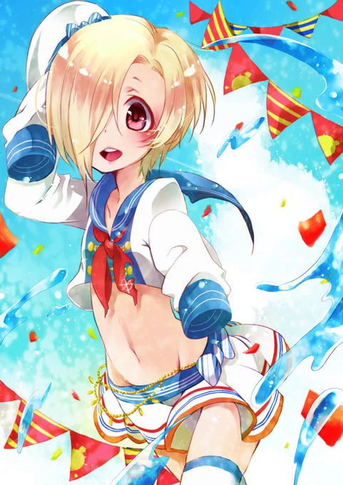 サマカニ衣装を小梅ちゃんに着てもらった…(*'ω`*) 