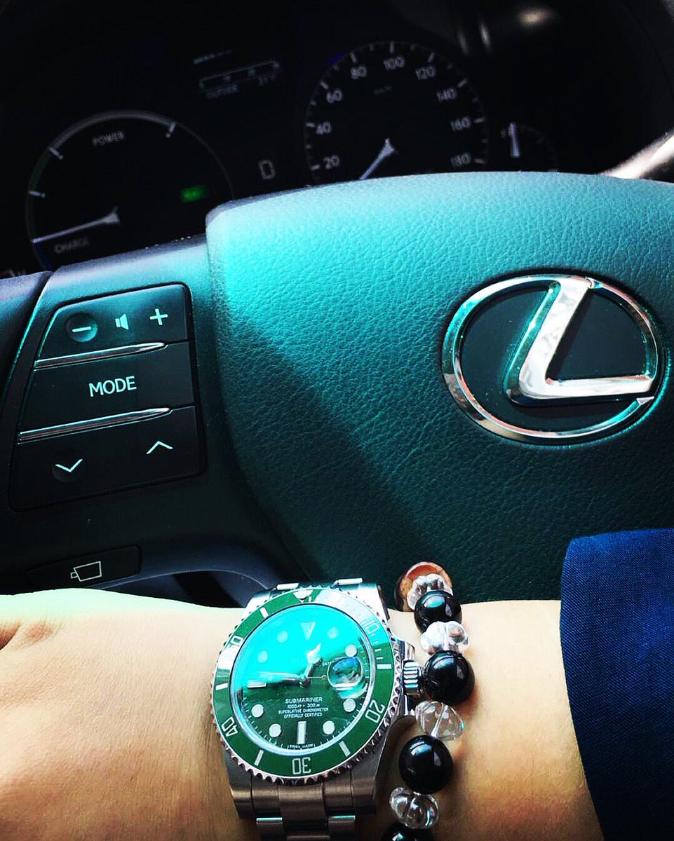morning with #rolex #lexus #rx450 