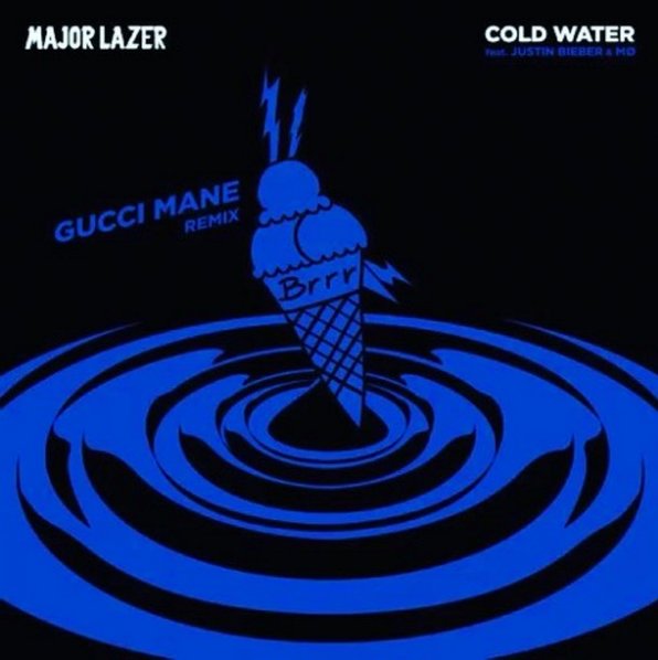 Complex's tweet photo. Gucci Mane Hops on Major Lazer's "Cold Water" Remix f/ Justin Bieber and MØ. https://t.co/qFi3LnKnlH https://t.co/UhhInpPm0P