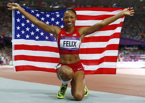 CaptureGreatPHL's tweet photo. #GreatGirl of the week goes to Allyson Felix! Giving it her all, even after injury #Olympics https://t.co/rF0VldrABF https://t.co/NHv5IDcQf8