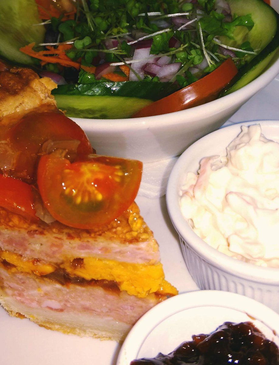 HarrisonsCB's tweet photo. Ploughmans Pork Pie with Chedder Cheese &amp; Branston! Mmmm! #fitforfridays https://t.co/nUiepWSQQJ